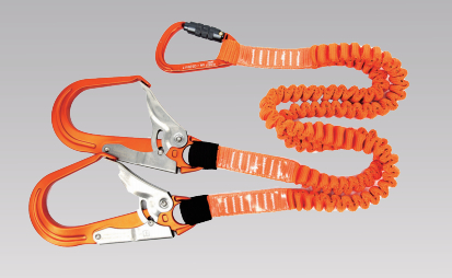 LANYARD 1.8M LENGTH WITH DOUBLE STEEL SCAFFOLD HOOKS