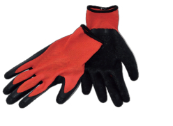 13G Polyester Liner with Latex Crinkle Palm Coated Glove